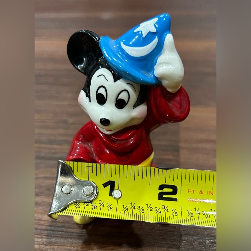 Vintage Disney Mickey Sorcerer's Apprentice Fantasia Wizard Ceramic Figure Japan - Picture 9 of 11